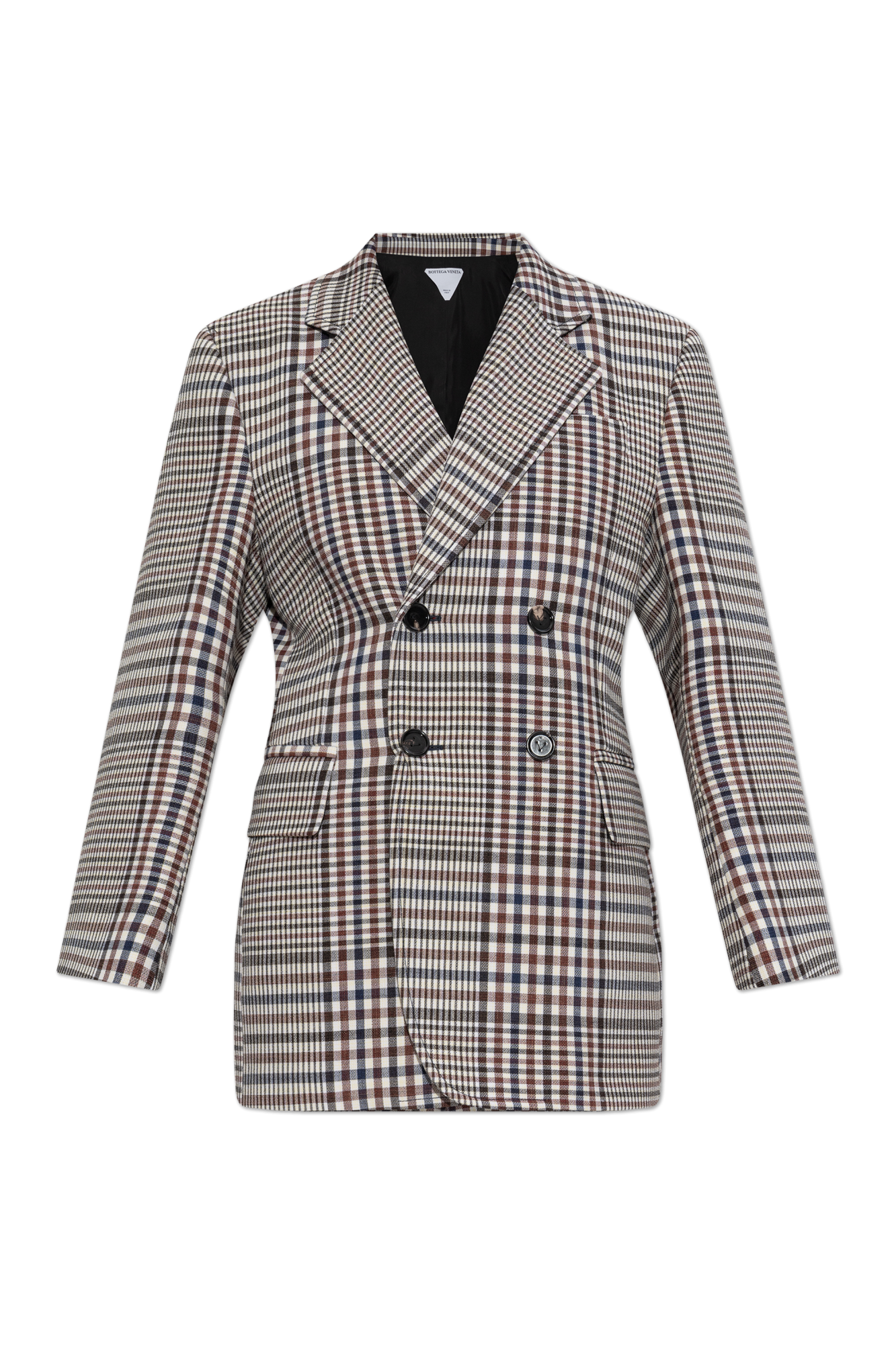 ジャケット BOTTEGA VENETA Double-breasted check blazer Bottega Veneta Double-breasted blazer with check pattern